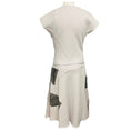 Load image into Gallery viewer, Bottega Veneta Light Grey / Gunmetal Metallic Embellished Wool Midi Dress
