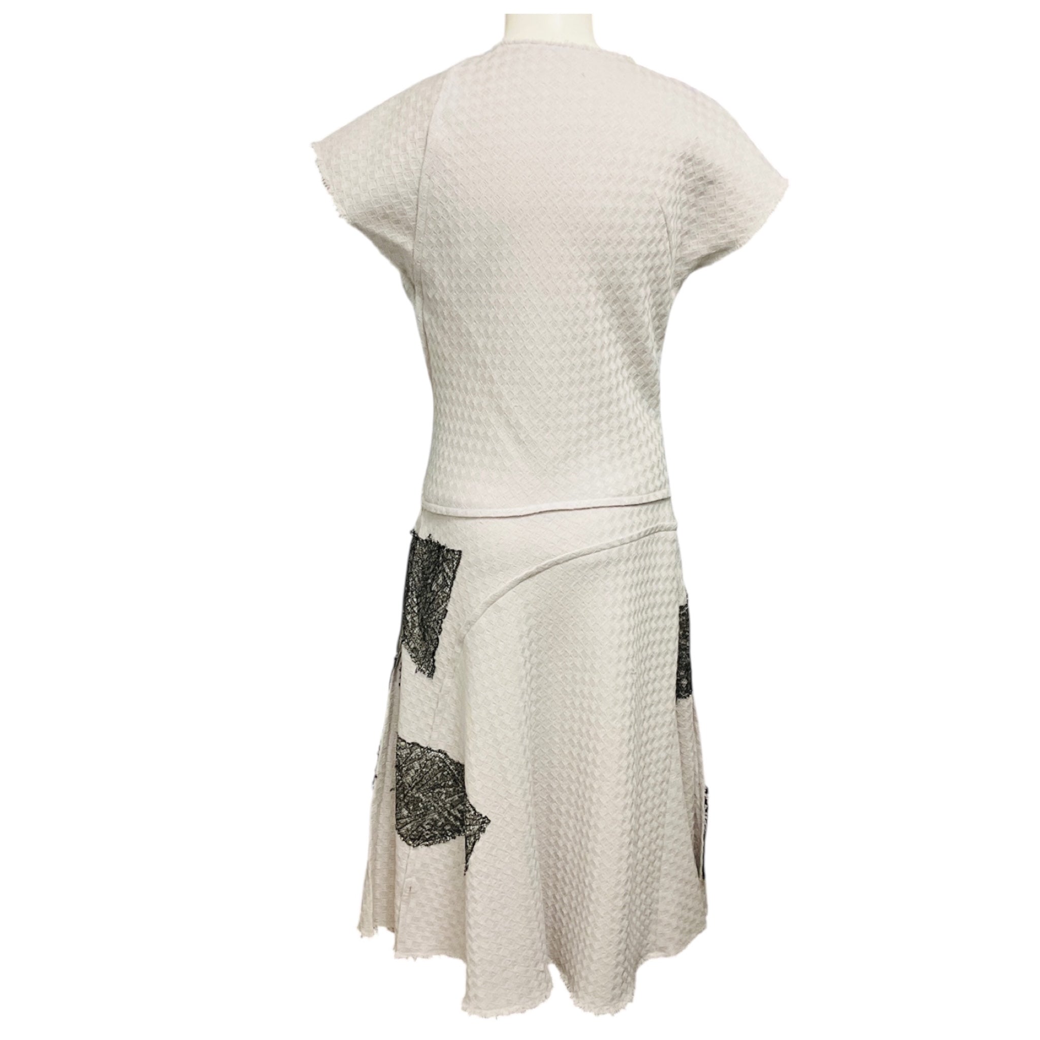 Bottega Veneta Light Grey / Gunmetal Metallic Embellished Wool Midi Dress