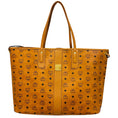 Load image into Gallery viewer, MCM Cognac Large Reversible Liz Visetos Shopper Tote Handbag
