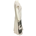 Load image into Gallery viewer, Bottega Veneta Light Grey / Gunmetal Metallic Embellished Wool Midi Dress

