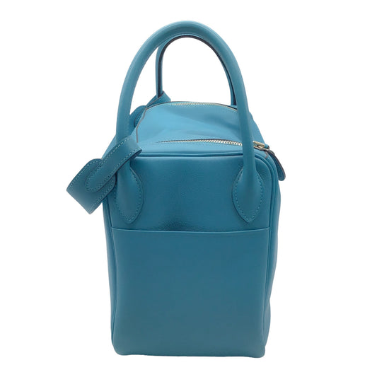 Hermes Turquoise 2007 Leather Lindy Handbag