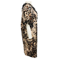 Load image into Gallery viewer, Lanvin Beige / Brown / Black / White Bead Embellished Animal Print Jacquard Dress
