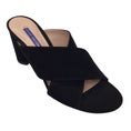 Load image into Gallery viewer, Stuart Weitzman Black Cross Strap Suede Sandals
