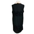 Load image into Gallery viewer, Valentino Black Embroidered Lace and Mesh Tulle Detailed Sleeveless Crepe Dress with Cream Collar
