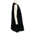 Load image into Gallery viewer, Valentino Black Embroidered Lace and Mesh Tulle Detailed Sleeveless Crepe Dress with Cream Collar
