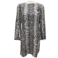 Load image into Gallery viewer, Michael Kors Collection Black / White Snake Organic Silk Crepe De Chine Shift Dress
