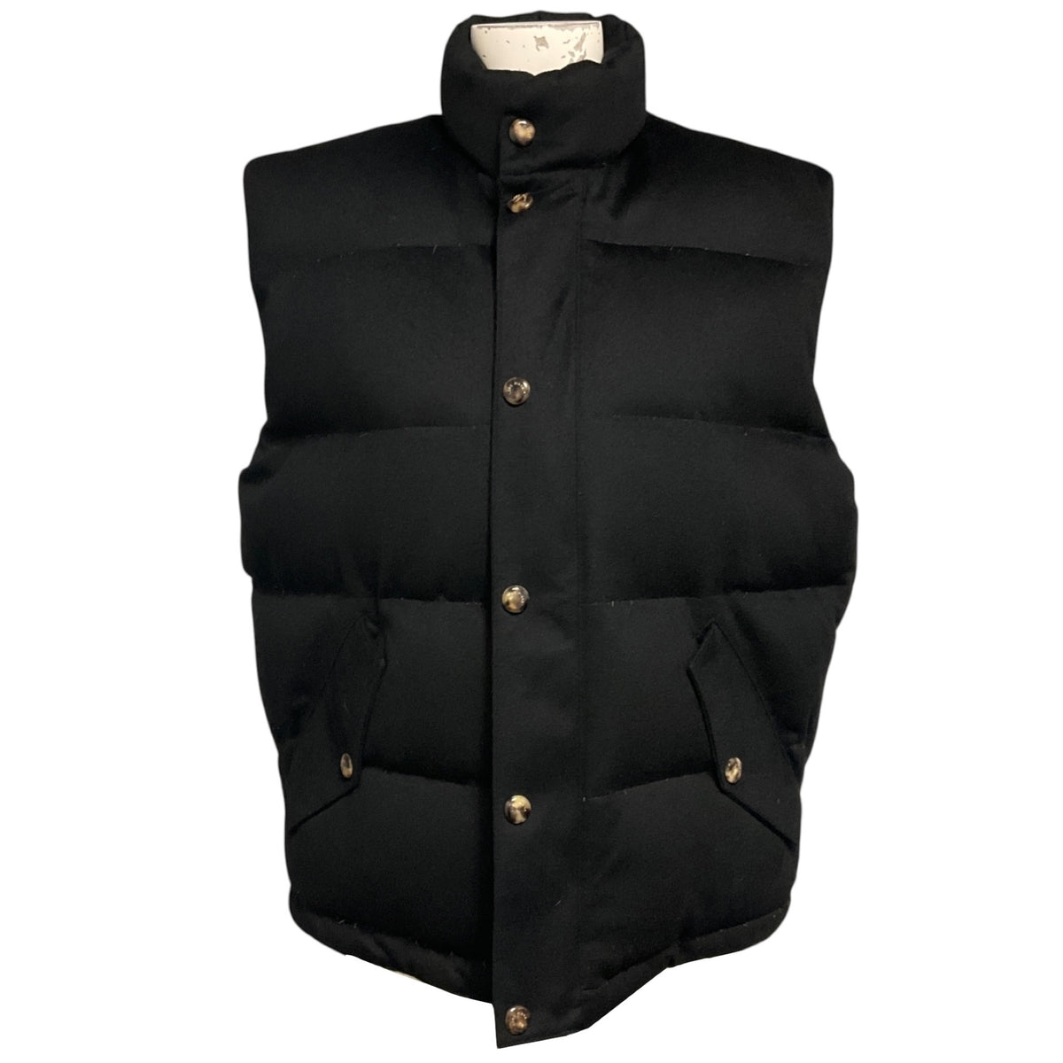 Loro Piana Black Quilted Padded Cashmere Puffer Vest