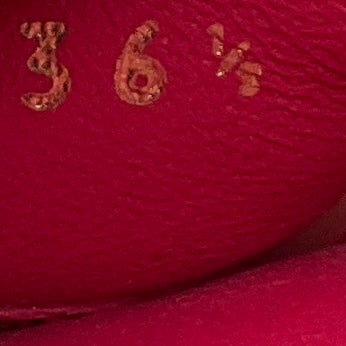 Chanel Pink / Red / Gold CC Logo Quilted Suede Calfskin Flat Platform Sandals