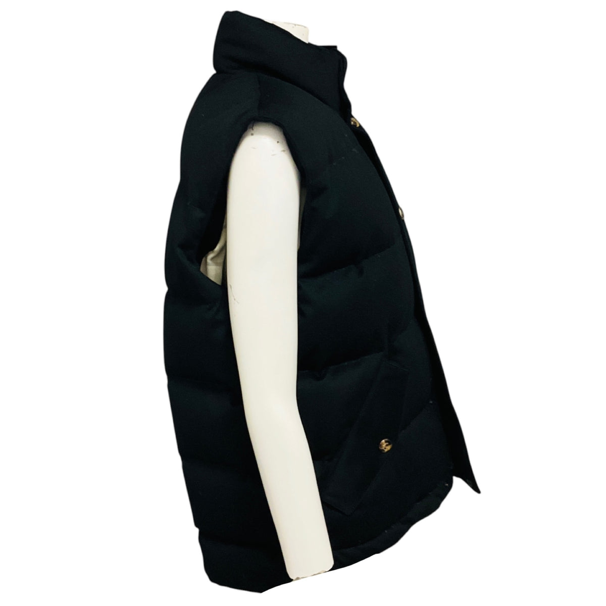 Loro Piana Black Quilted Padded Cashmere Puffer Vest
