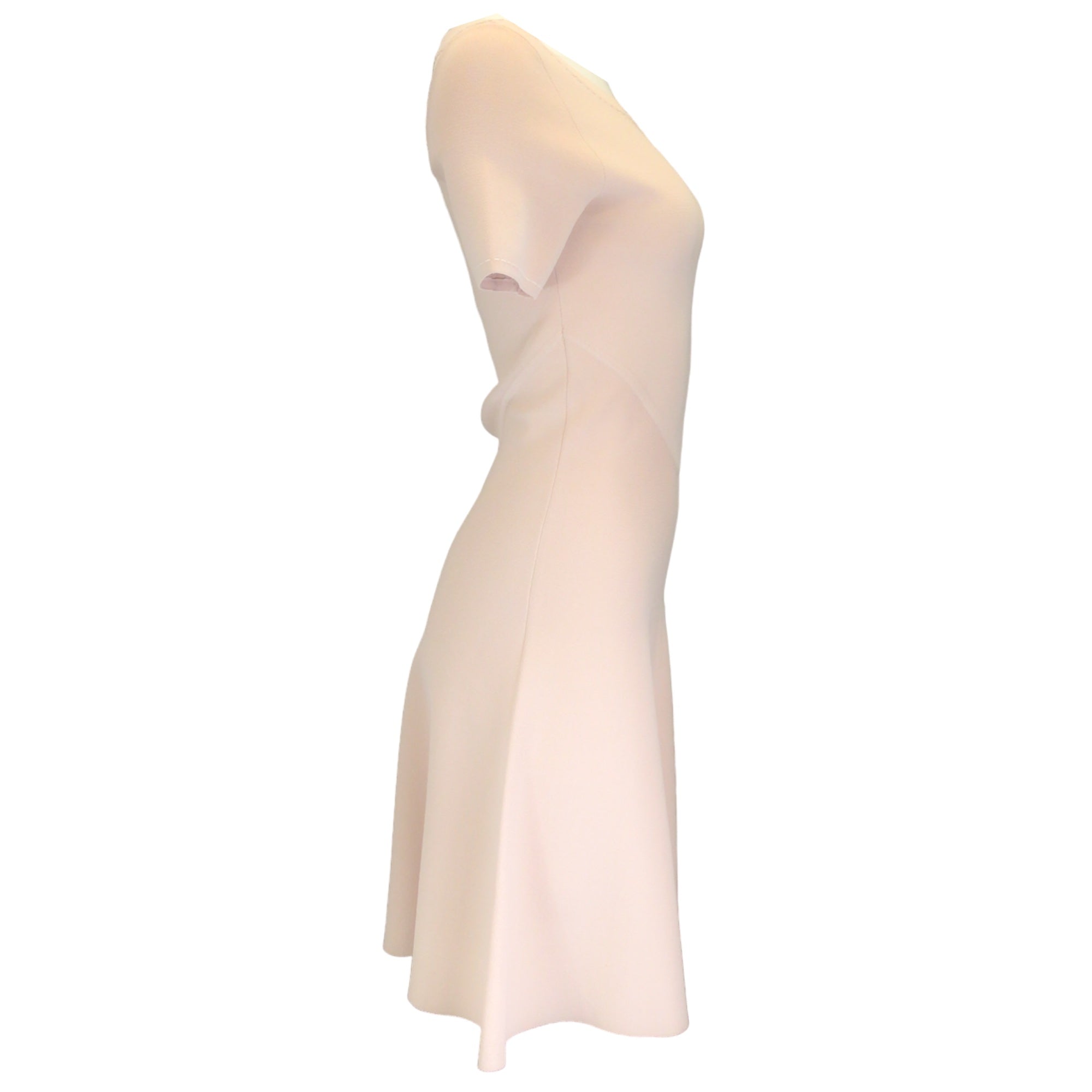 Paule Ka Light Blush Pink Viscose Knit A-Line Dress