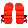 Load image into Gallery viewer, Chanel Pink / Red / Gold CC Logo Quilted Suede Calfskin Flat Platform Sandals
