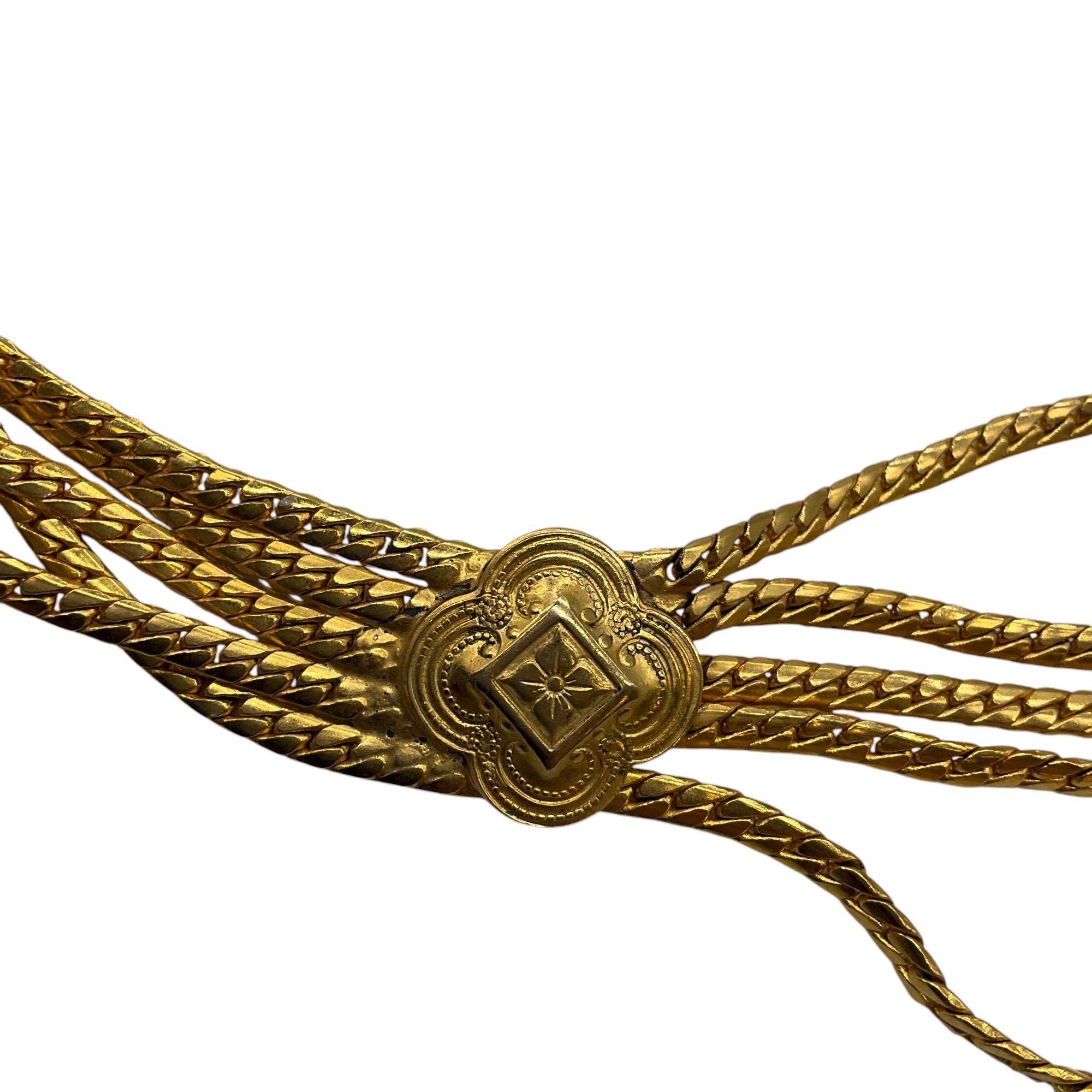 Christian Dior RARE Vintage Gold Metal Multi Strand Chain Belt