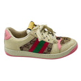 Load image into Gallery viewer, Gucci Beige / Dark Brown / Pink GG Crystal Screener Sneaker
