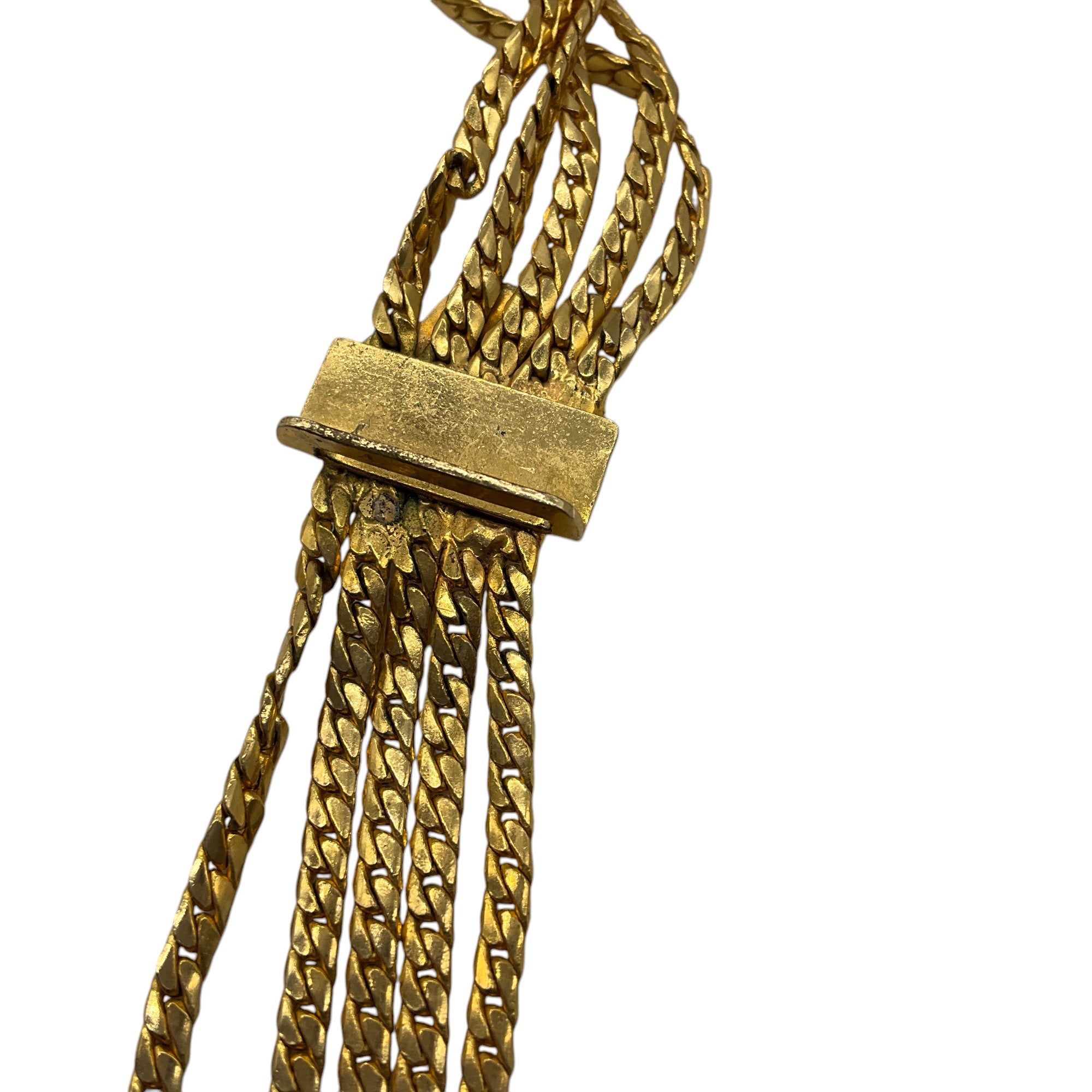 Christian Dior RARE Vintage Gold Metal Multi Strand Chain Belt