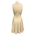 Load image into Gallery viewer, Alaia Cream Textured Sleeveless V-Neck Flared Wool Knit Dress
