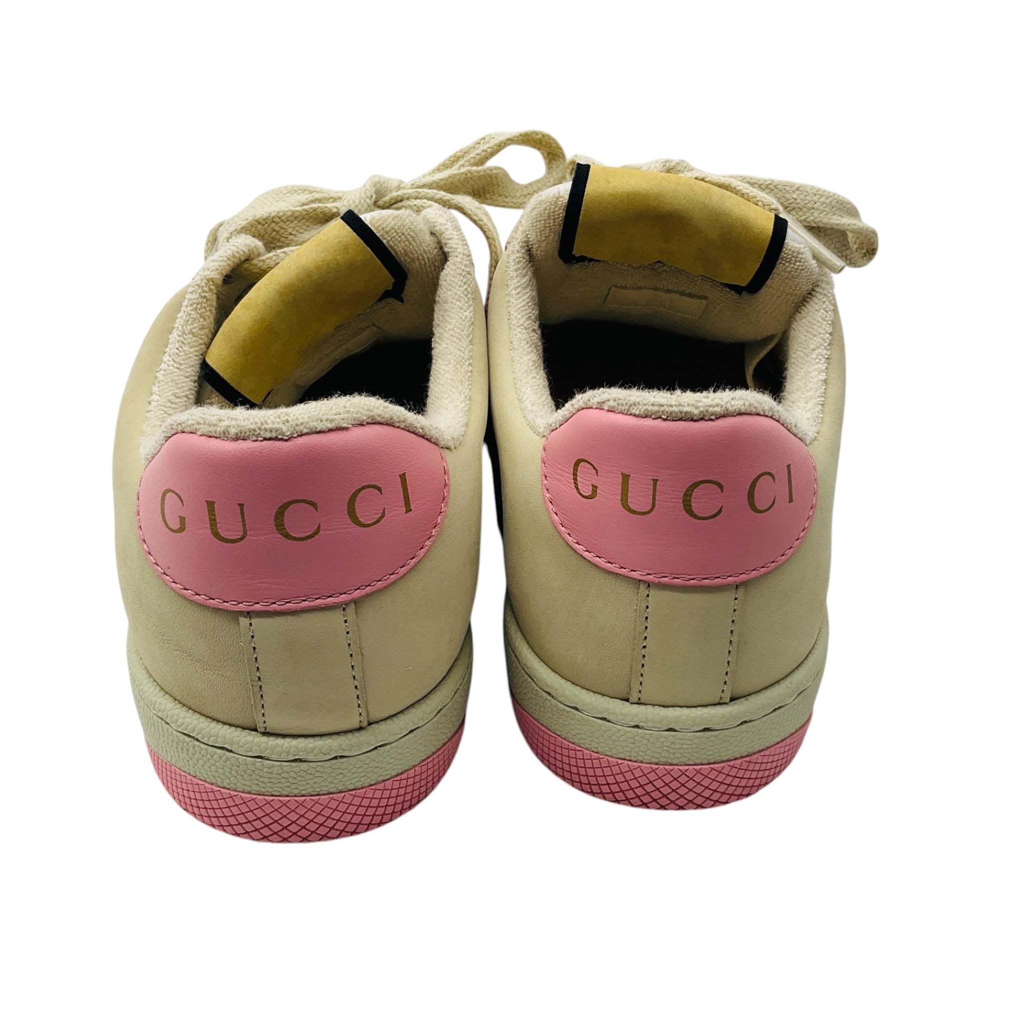 Gucci Beige / Dark Brown / Pink GG Crystal Screener Sneaker