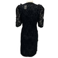 Load image into Gallery viewer, Maje Black Rimael Velvet Flocked Lace Puff Sleeve Mini Cocktail Dress
