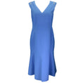 Load image into Gallery viewer, Akris Cyan Blue Sleeveless V-Neck Cotton and Silk Dress
