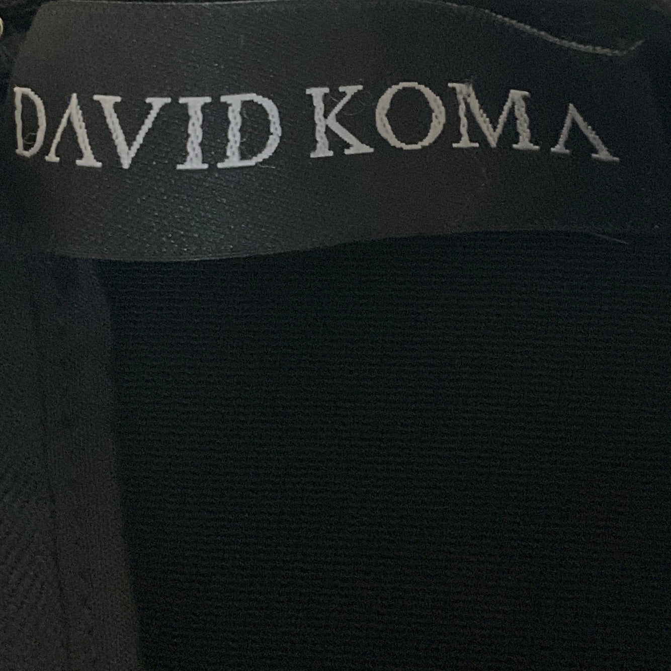 David Koma Black Ruffled Cold Shoulder Nylon Stretch Mini Cocktail Dress