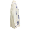 Load image into Gallery viewer, Etro White / Blue Paisley Silk Embroidered Cotton Tunic Blouse
