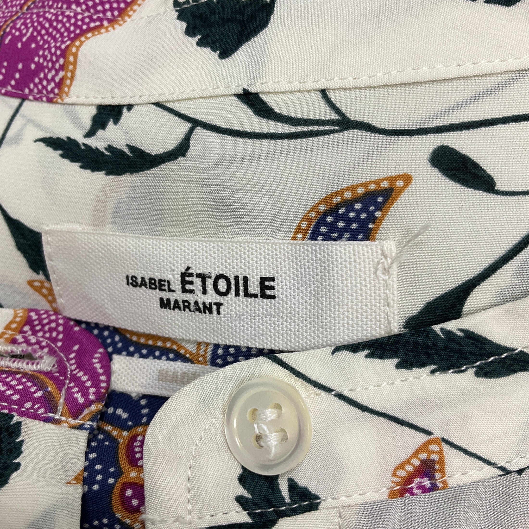 Isabel Marant Etoile Ecru Multi Catchell Blouse