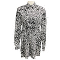 Load image into Gallery viewer, Rosetta Getty Black / White Graffiti Floral Print Cotton Poplin Cape Apron Shirt
