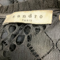 Load image into Gallery viewer, Sandro Black / Teal Long Sleeved Lace Blouse
