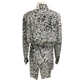 Load image into Gallery viewer, Rosetta Getty Black / White Graffiti Floral Print Cotton Poplin Cape Apron Shirt
