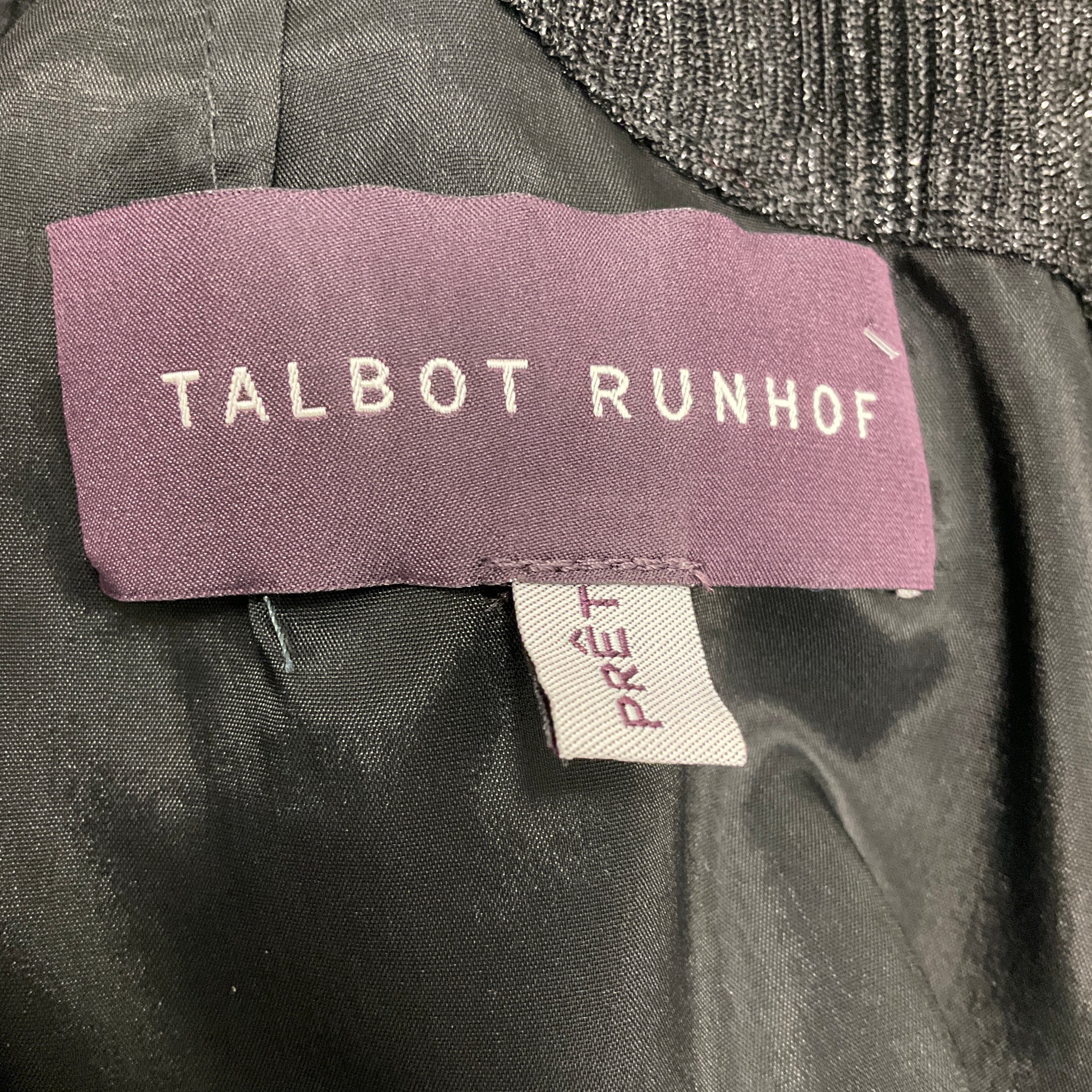 Talbot Runhof Black Sequined Cocktail Dress