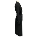 Load image into Gallery viewer, Veronica Beard Black Belted Jaden Shirtdress / Midi Dress with Gold Buttons
