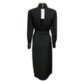 Load image into Gallery viewer, Veronica Beard Black Belted Jaden Shirtdress / Midi Dress with Gold Buttons
