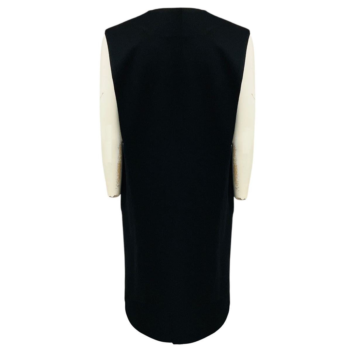 Arts & Science Black Button Front Long Wool Vest