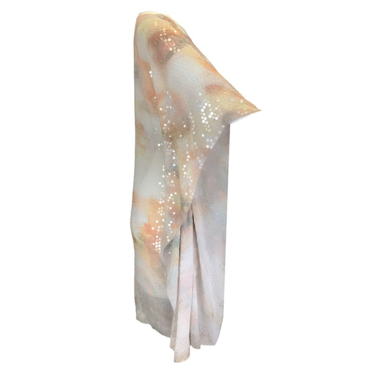 St. John Couture Light Slate Multi Sequined Silk Dress
