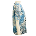 Load image into Gallery viewer, Akris Blue / White Map Print Short Sleeved Cotton Top
