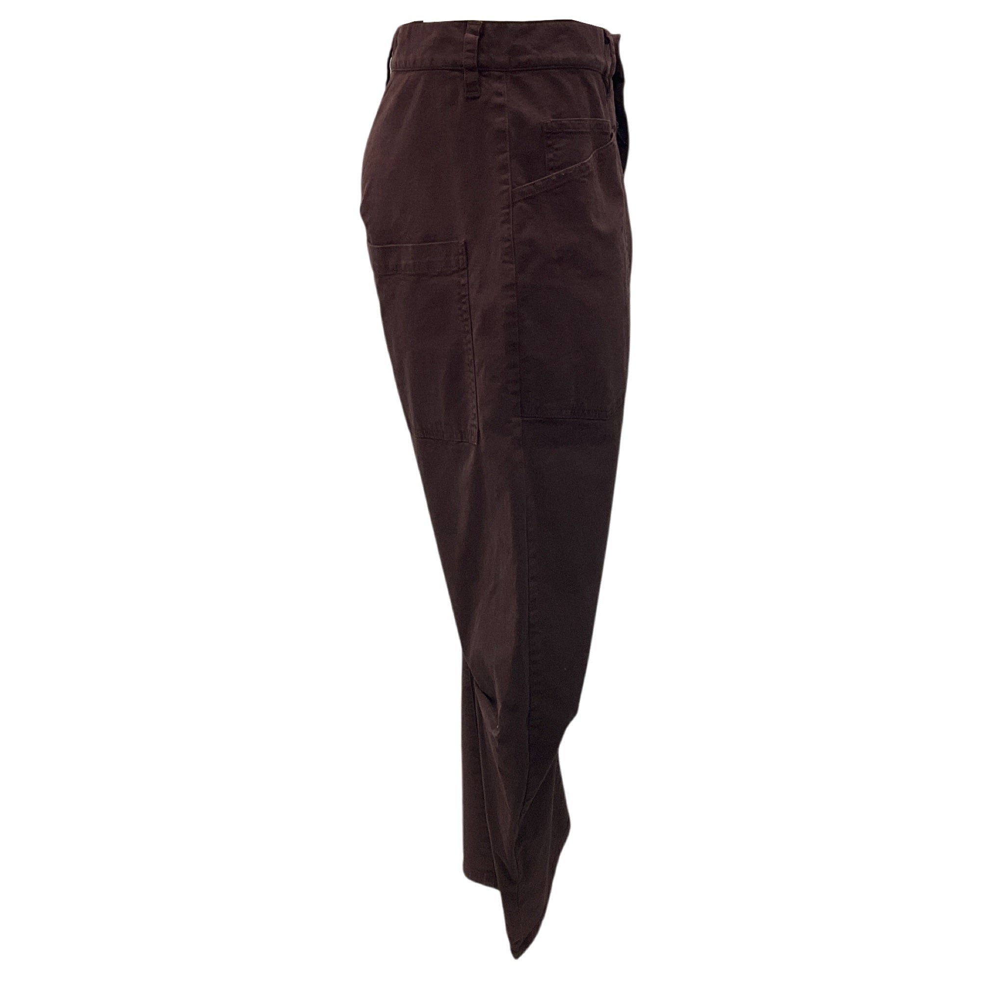 Nili Lotan Brown Cropped Cotton Pants