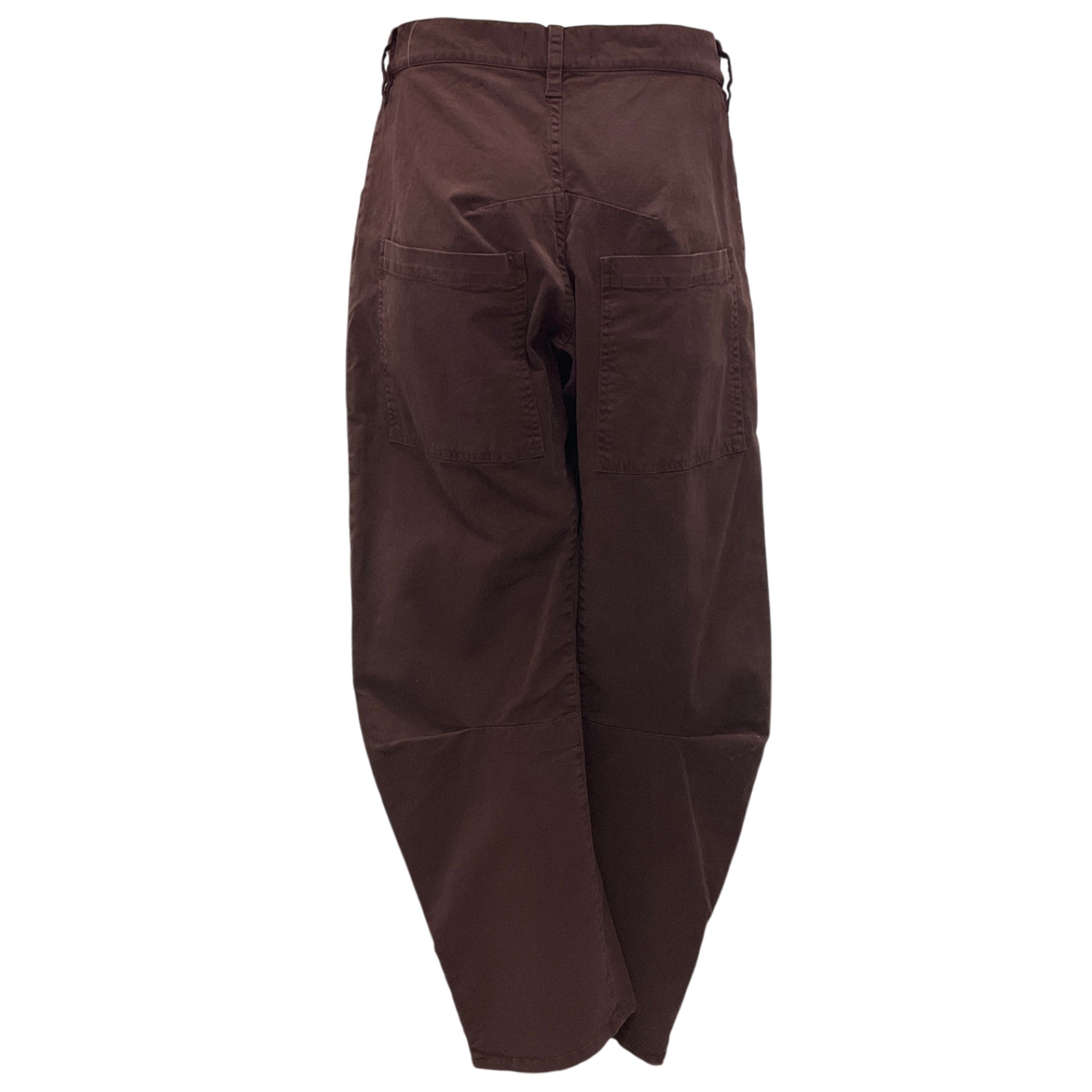 Nili Lotan Brown Cropped Cotton Pants