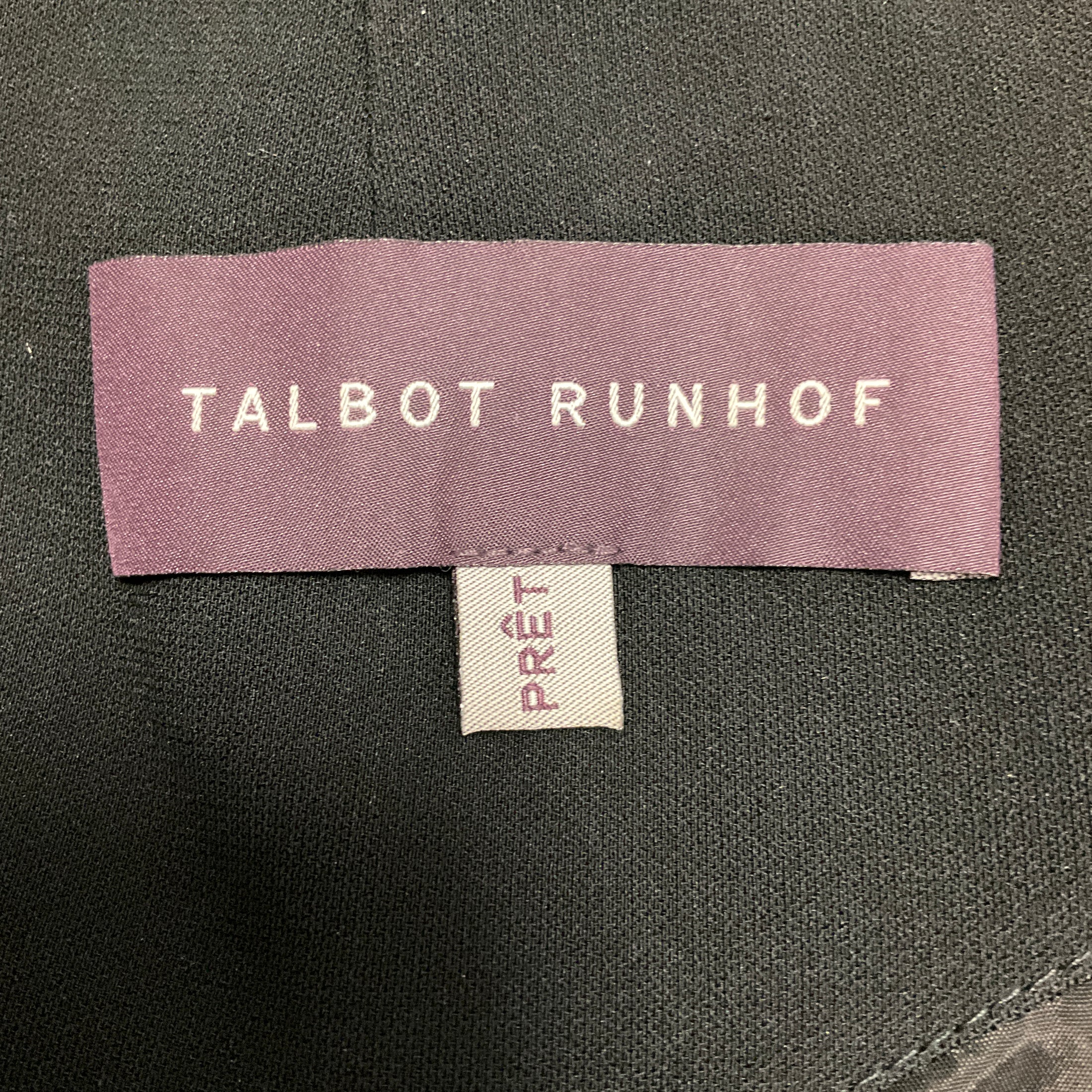 Talbot Runhof Black Sleeveless Leather and Crepe Gown / Maxi Dress