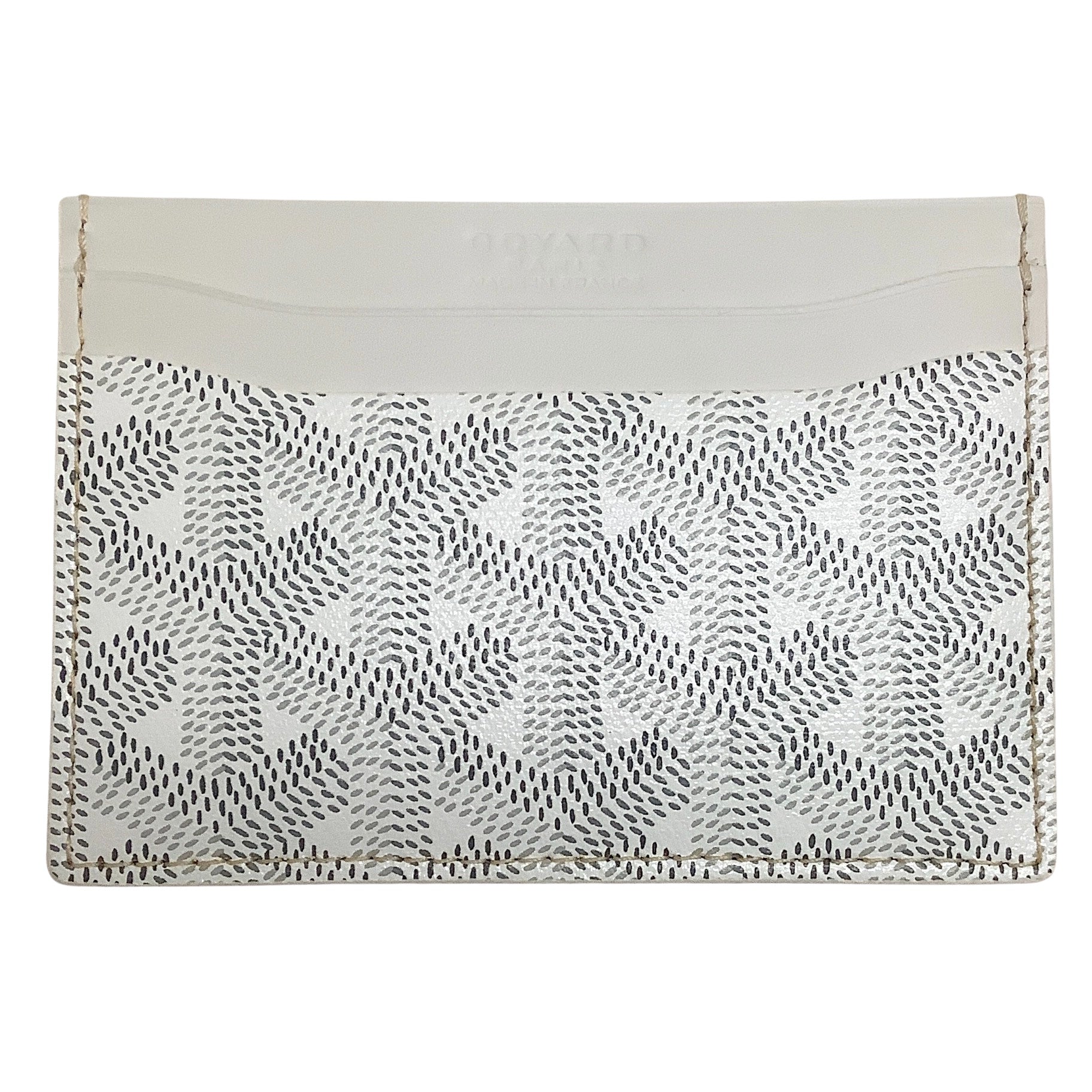 Goyard White Goyardine Saint Sulpice Card Holder Wallet