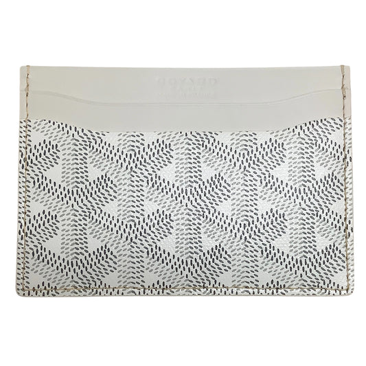 Goyard White Goyardine Saint Sulpice Card Holder Wallet