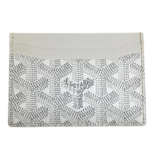 Goyard White Goyardine Saint Sulpice Card Holder Wallet