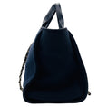 Load image into Gallery viewer, Chanel Navy Blue Canvas Medium Deauville Shopper Tote Handbag
