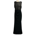 Load image into Gallery viewer, Talbot Runhof Black Sleeveless Leather and Crepe Gown / Maxi Dress
