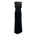 Load image into Gallery viewer, Talbot Runhof Black Sleeveless Leather and Crepe Gown / Maxi Dress
