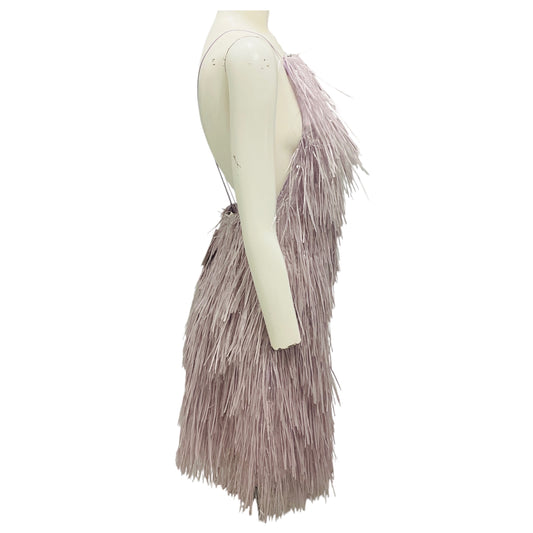 Jason Wu Collection Lavender Fringed Shift Cocktail Dress