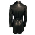Load image into Gallery viewer, Khaite Black Lambskin Leather Long Moto Jacket with Belt

