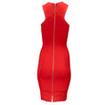 Load image into Gallery viewer, Veronica Beard Red Full Back Zip Sleeveless Fitted Knit Dress
