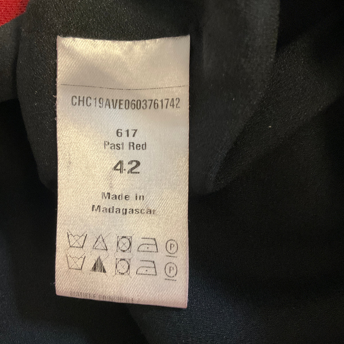 Chloe Past Red Wool Jacket with Gold Snap Buttons
