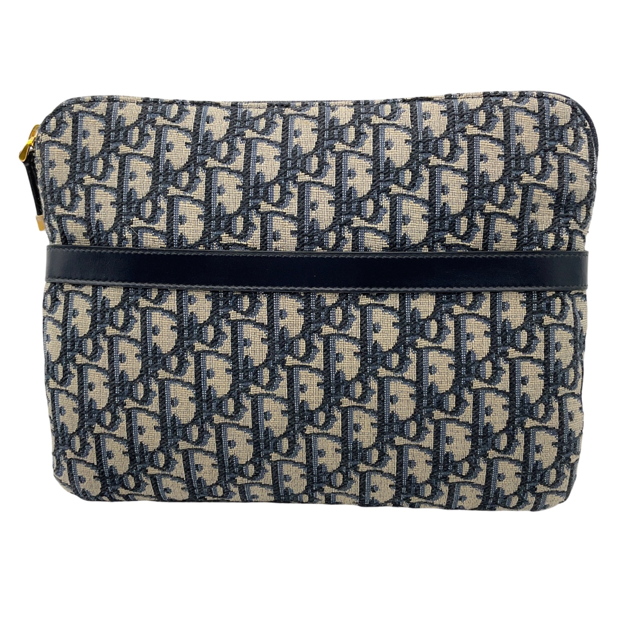 Christian Blue Dior Oblique Jacquard DiorTravel Travel Clutch Bag