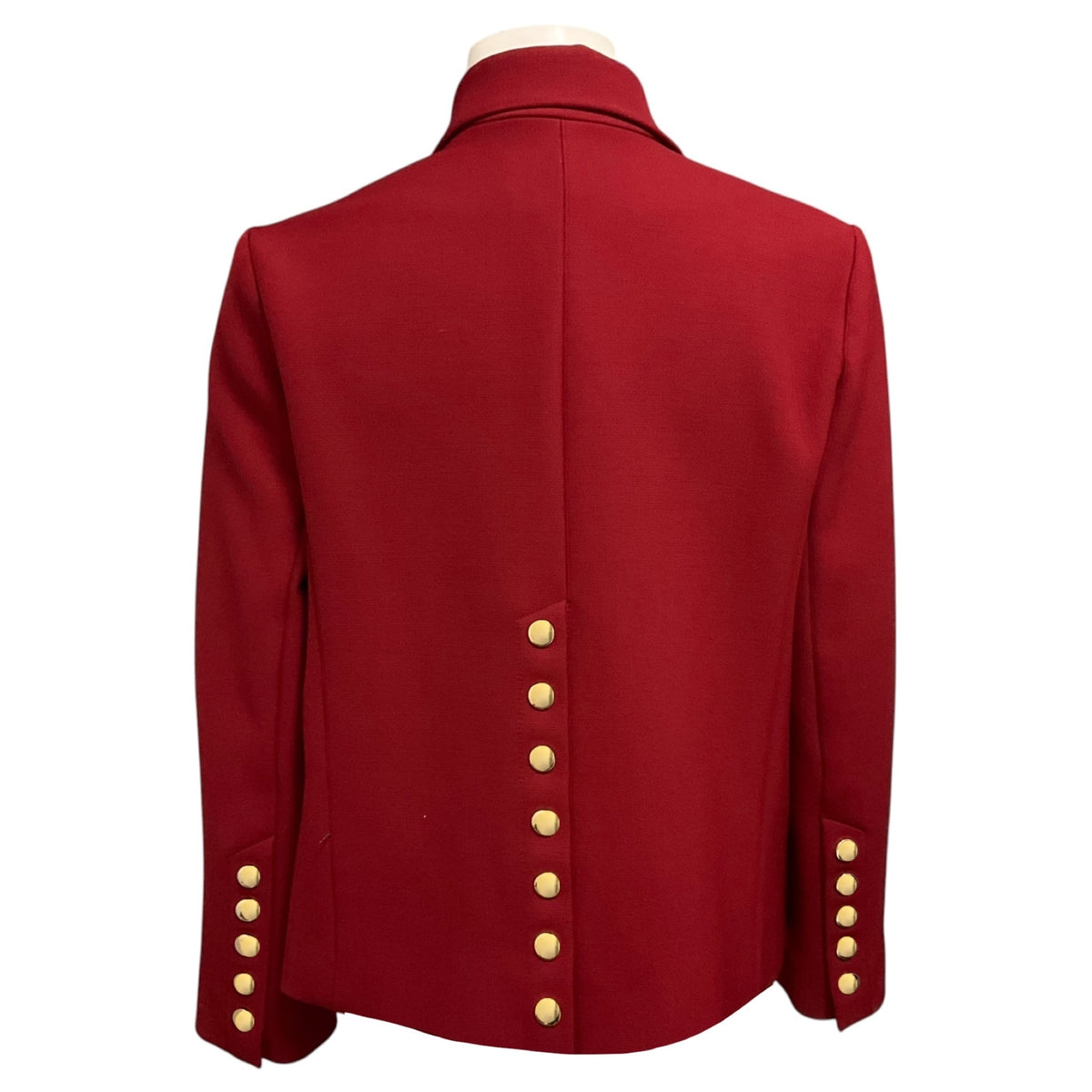 Chloe Past Red Wool Jacket with Gold Snap Buttons