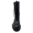 Load image into Gallery viewer, Khaite Black Conley Lace Up Leather Combat Boots
